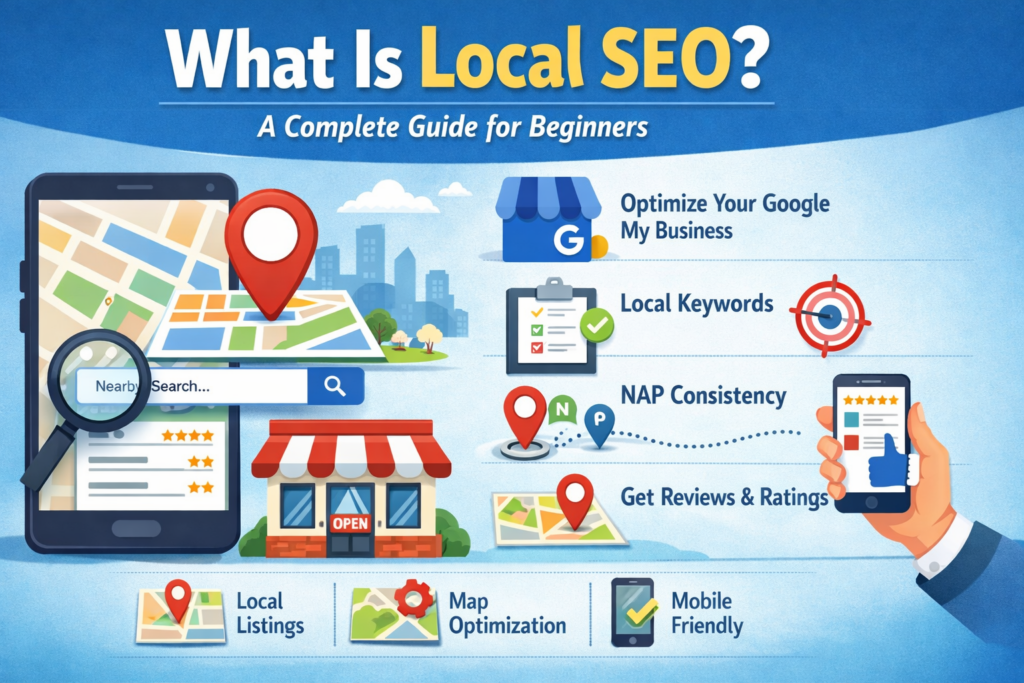 local seo explained for beginners with local business search results